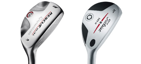 TaylorMade Rescue Dual and Titleist 585.H hybrids