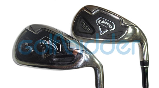 Genuine and Counterfeit Callaway Fusion Wide Sole irons - cavity